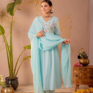 Mul Cotton Anarkali Kurta Set